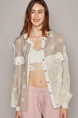 Chemise boutonnée à œillets POL