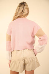 Cardigan texturé boutonné à blocs de couleurs VERY J