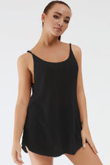 Camisole en tricot à bretelles spaghetti et col rond