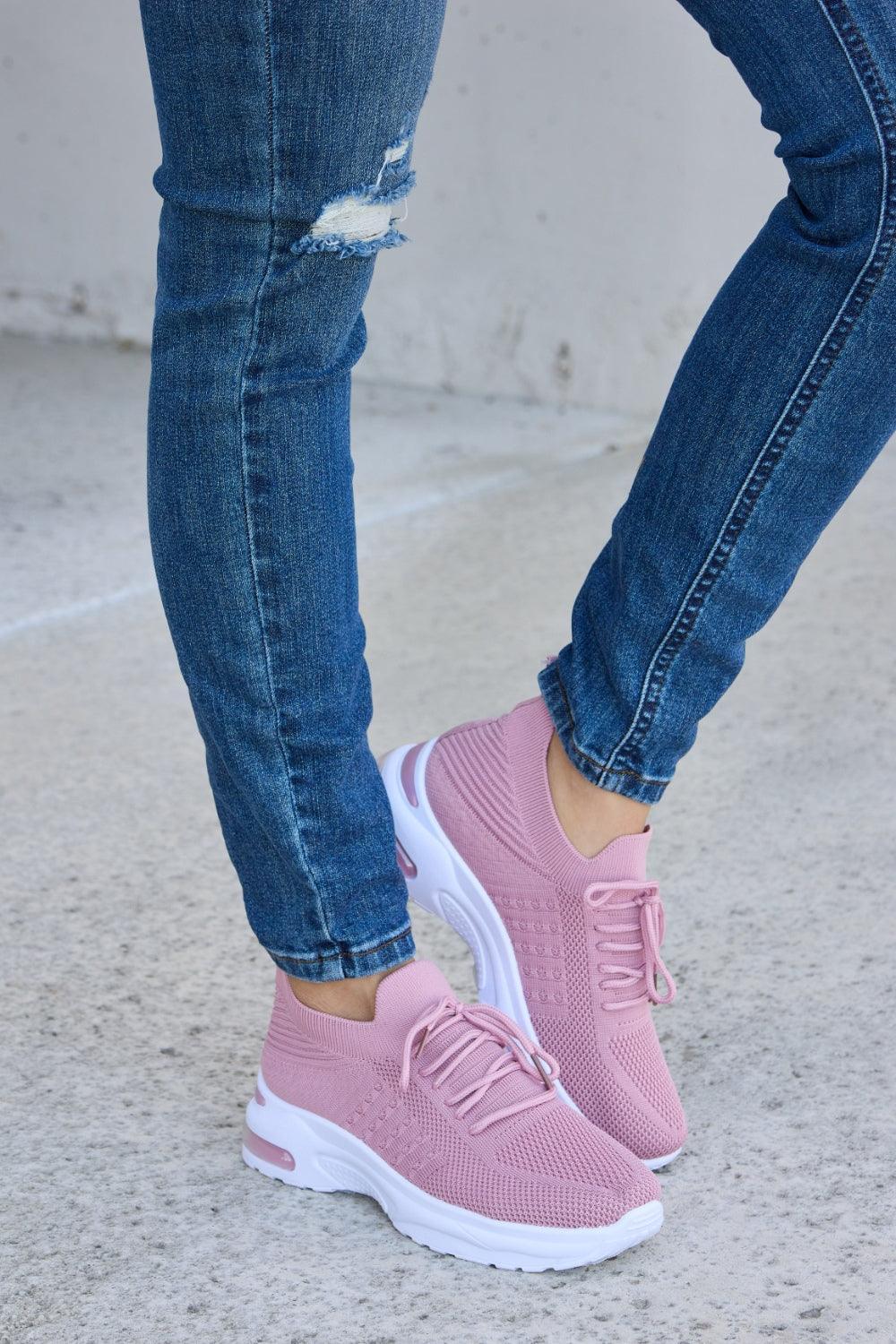 Chaussures de sport à lacets et bout rond en maille respirante Forever Link