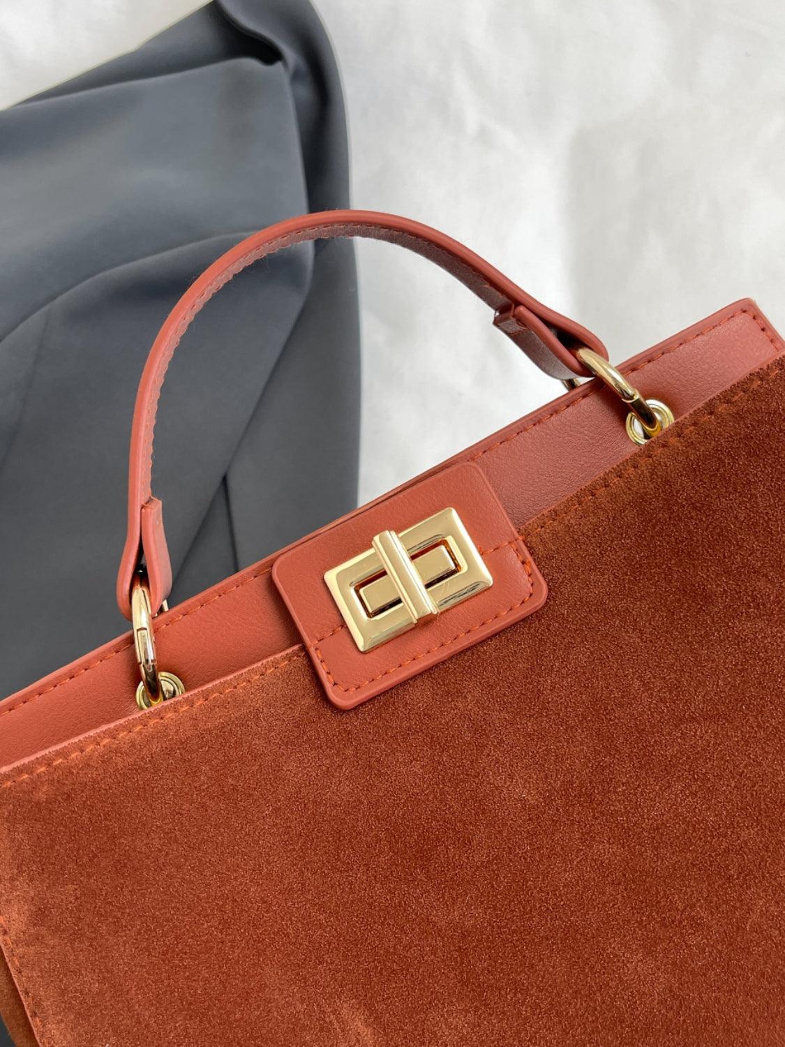 Sac à main de couleur unie avec bandoulière amovible