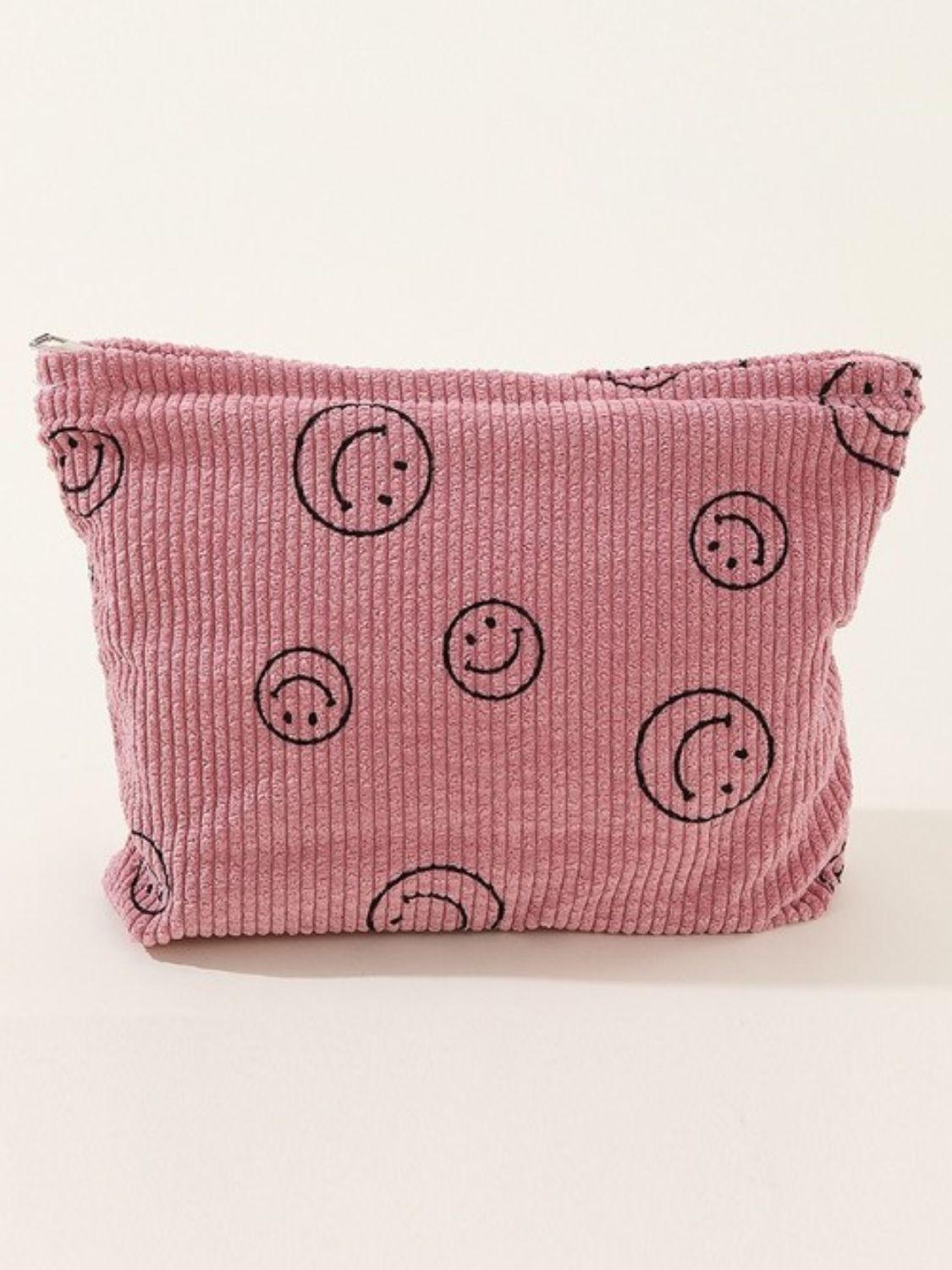 Pochette Zenana en velours côtelé avec sourire