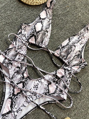 Maillot de bain une pièce à lacets et dos nu