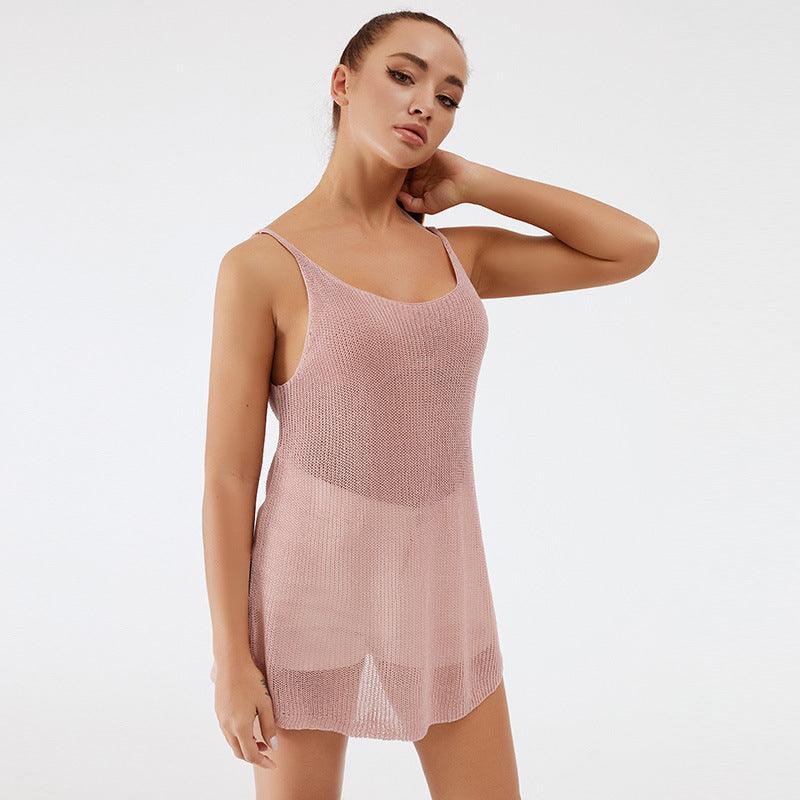 Camisole en tricot à bretelles spaghetti et col rond