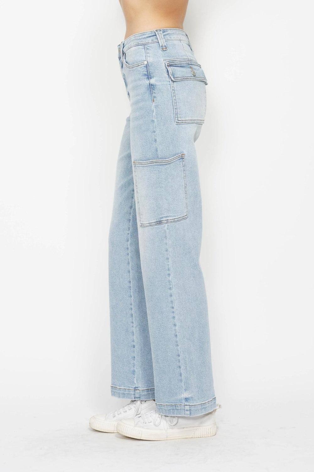 Jean cargo droit taille haute Judy Blue