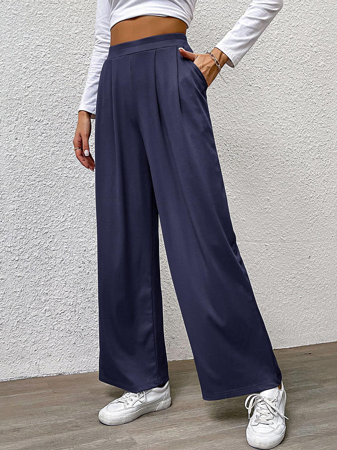 Pantalon droit taille haute