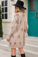 Cardigan ouvert à manches longues avec ailes d'ange et étoile