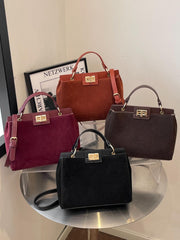 Sac à main de couleur unie avec bandoulière amovible