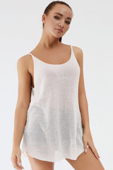 Camisole en tricot à bretelles spaghetti et col rond