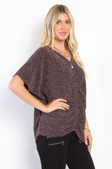 Haut en tricot cintré avec élastique central en lurex de taille standard Be Stage