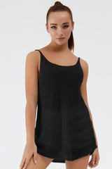 Camisole en tricot à bretelles spaghetti et col rond