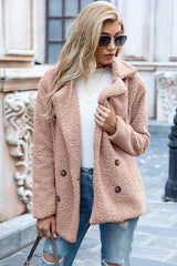 Manteau en sherpa à col à revers pleine grandeur Ivy Lane