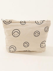 Pochette Zenana en velours côtelé avec sourire