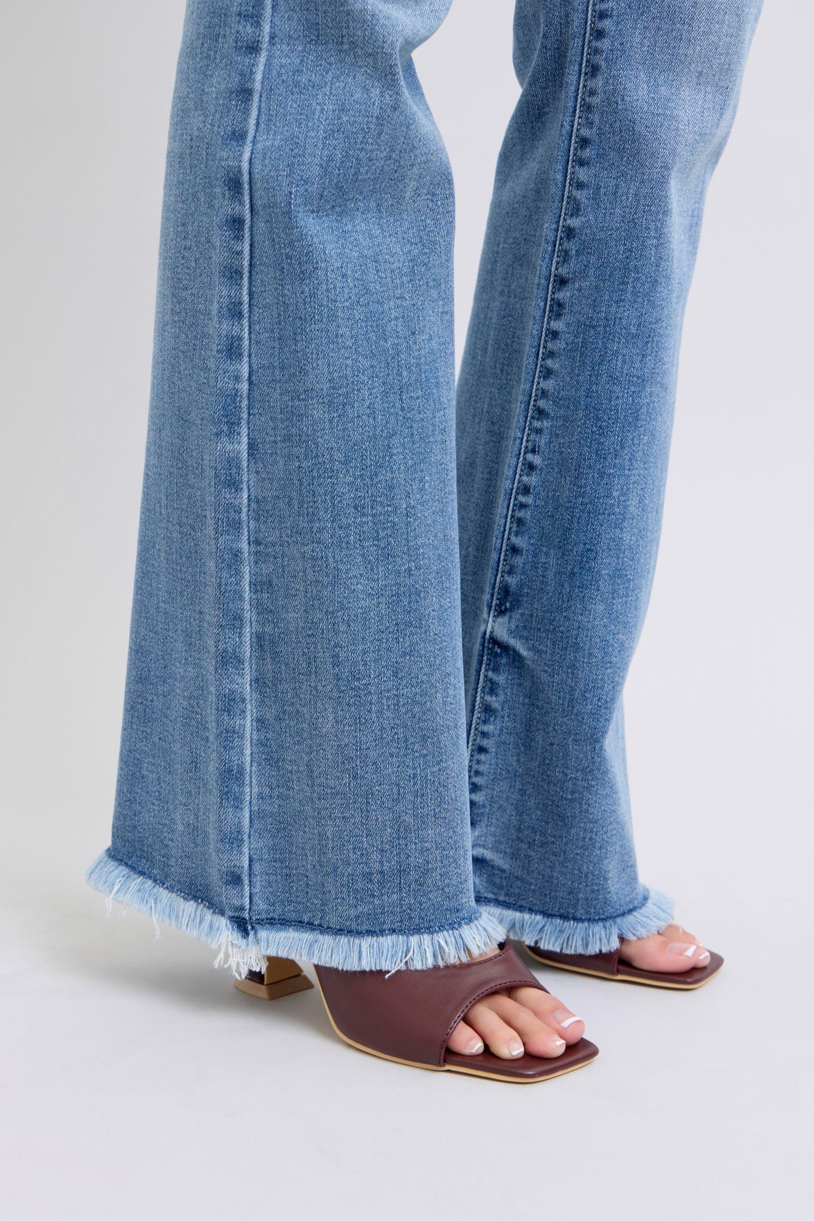 Jean bootcut taille haute à ourlet brut Judy Blue 