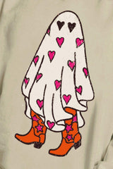 Sweat-shirt à épaules tombantes avec motif fantôme
