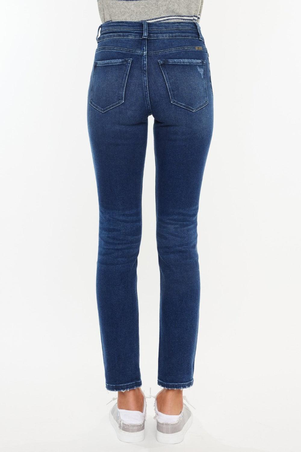 Jean slim droit taille haute Kancan