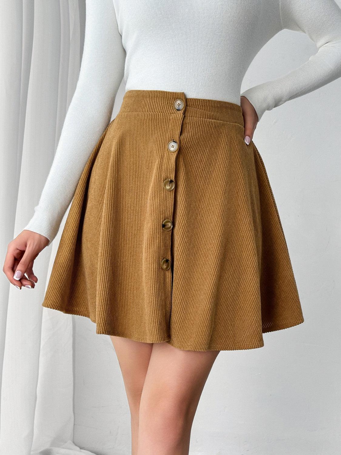 Mini-jupe boutonnée