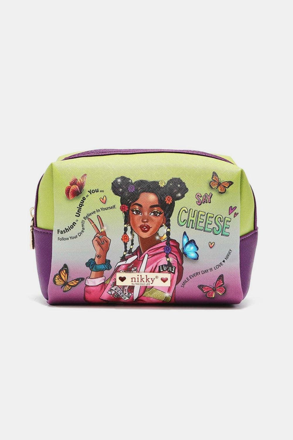 Pochette à cosmétiques extra large imprimée Nicole Lee USA