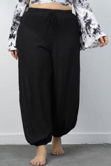 Pantalon de jogging à cordon de serrage grande taille