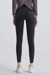 Jean court taille haute