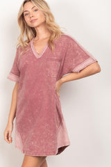 Robe t-shirt à manches courtes et col en V VERY J