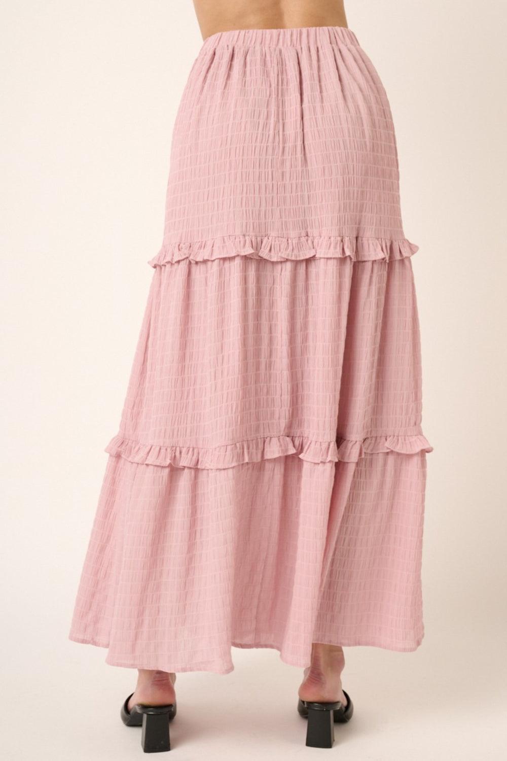 Jupe à volants taille haute avec cordon de serrage Mittoshop