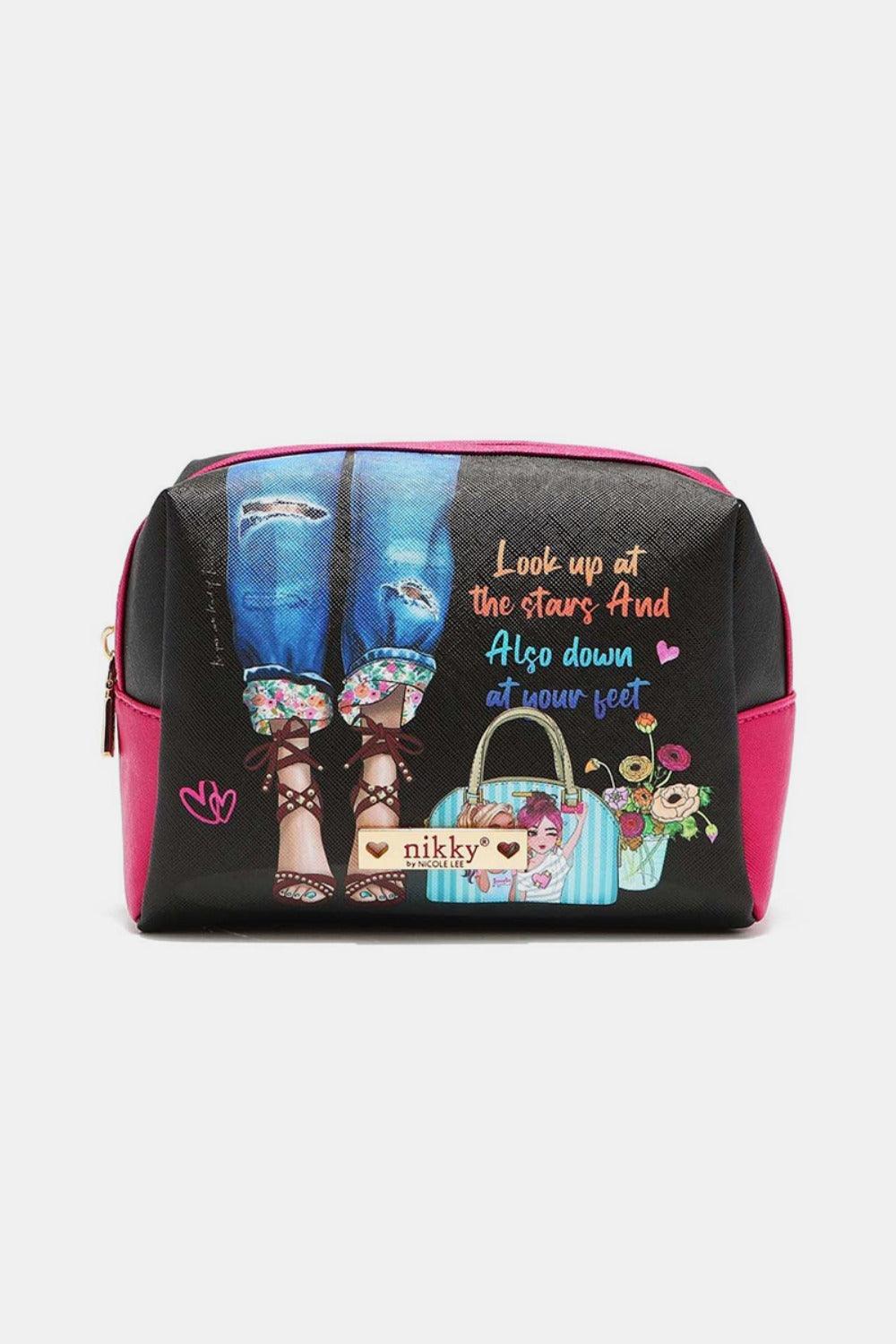 Pochette à cosmétiques extra large imprimée Nicole Lee USA