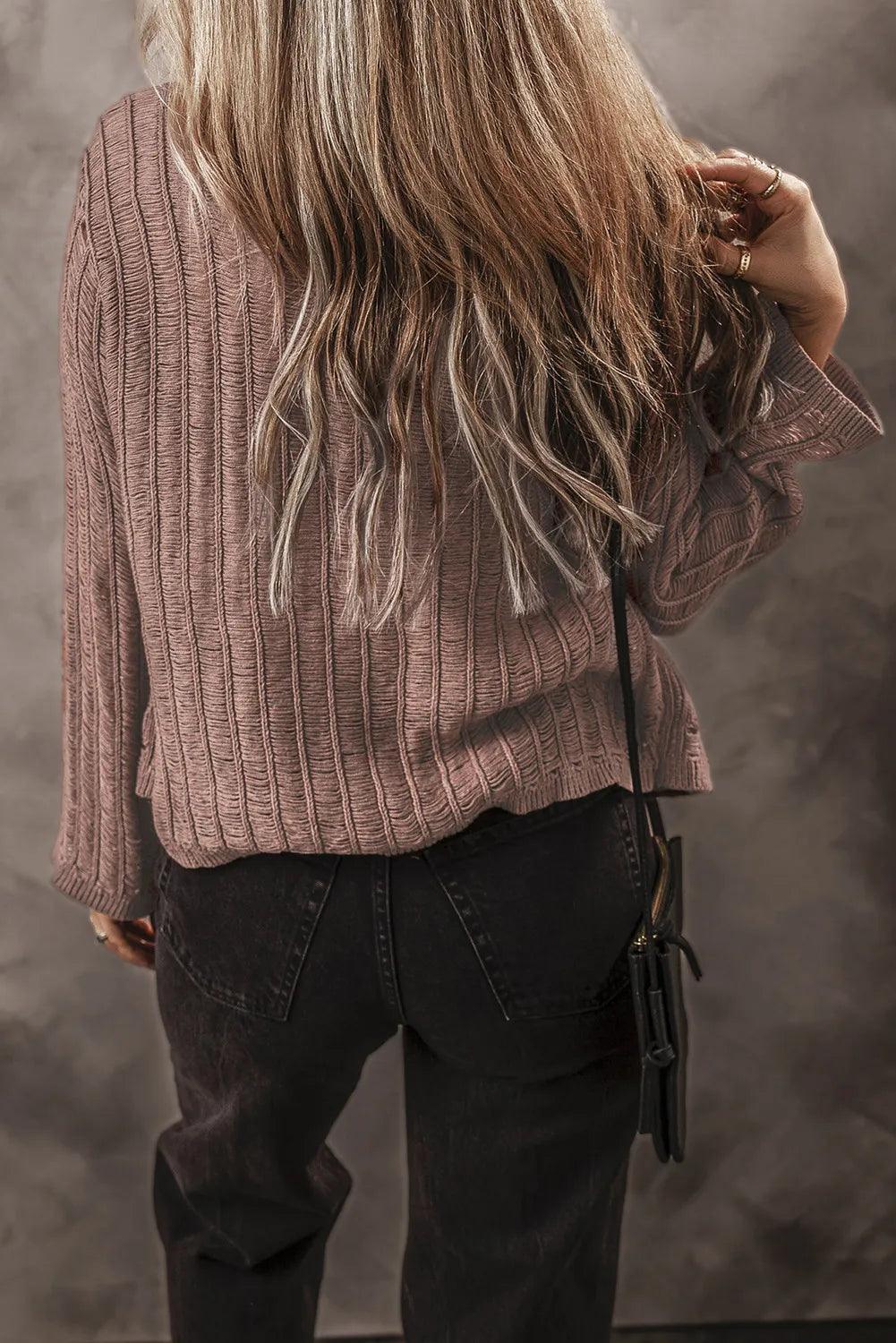 Cardigan boutonné à manches longues