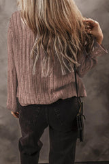 Cardigan boutonné à manches longues