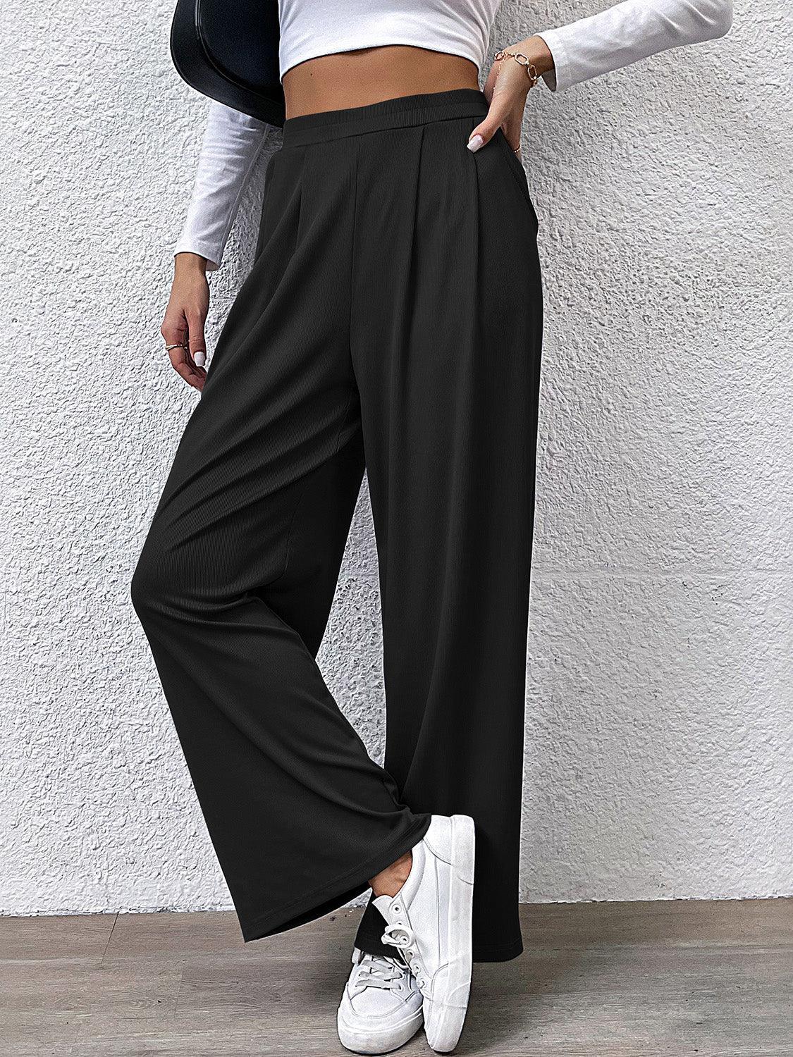 Pantalon droit taille haute