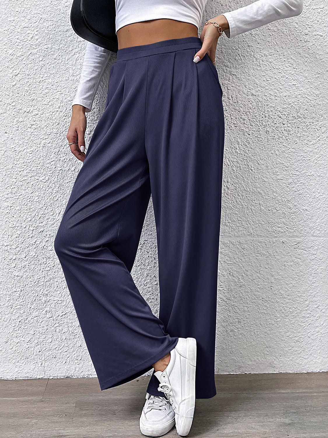 Pantalon droit taille haute