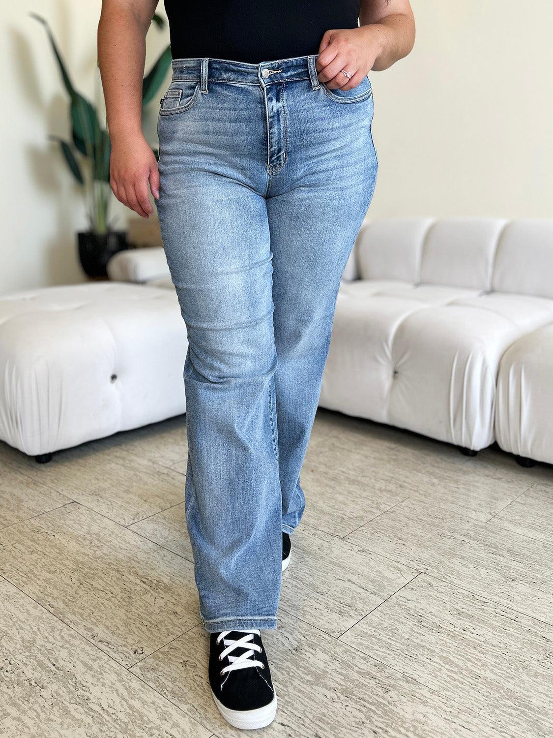 Jean droit taille haute bleu Judy