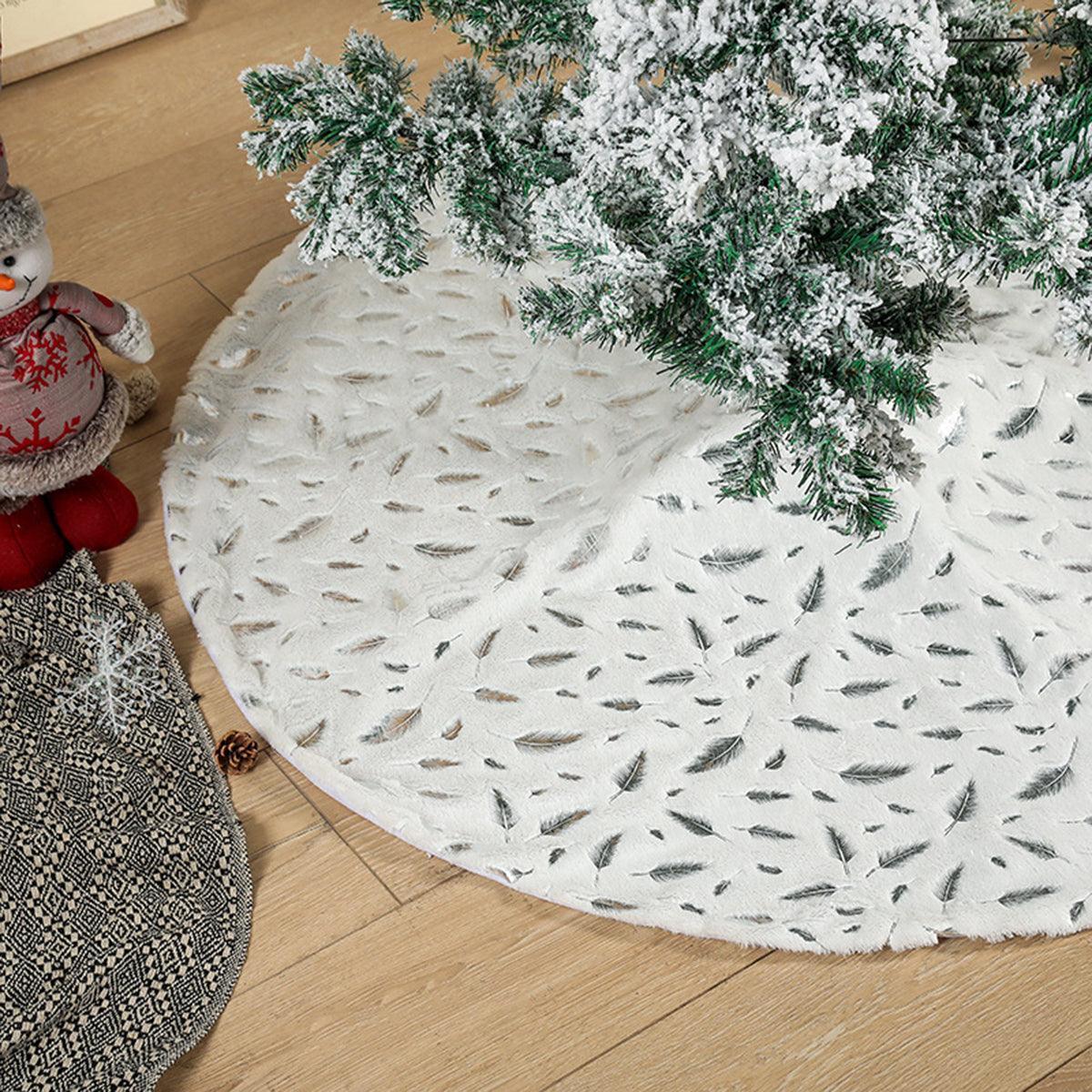 Jupe de sapin de Noël en plumes