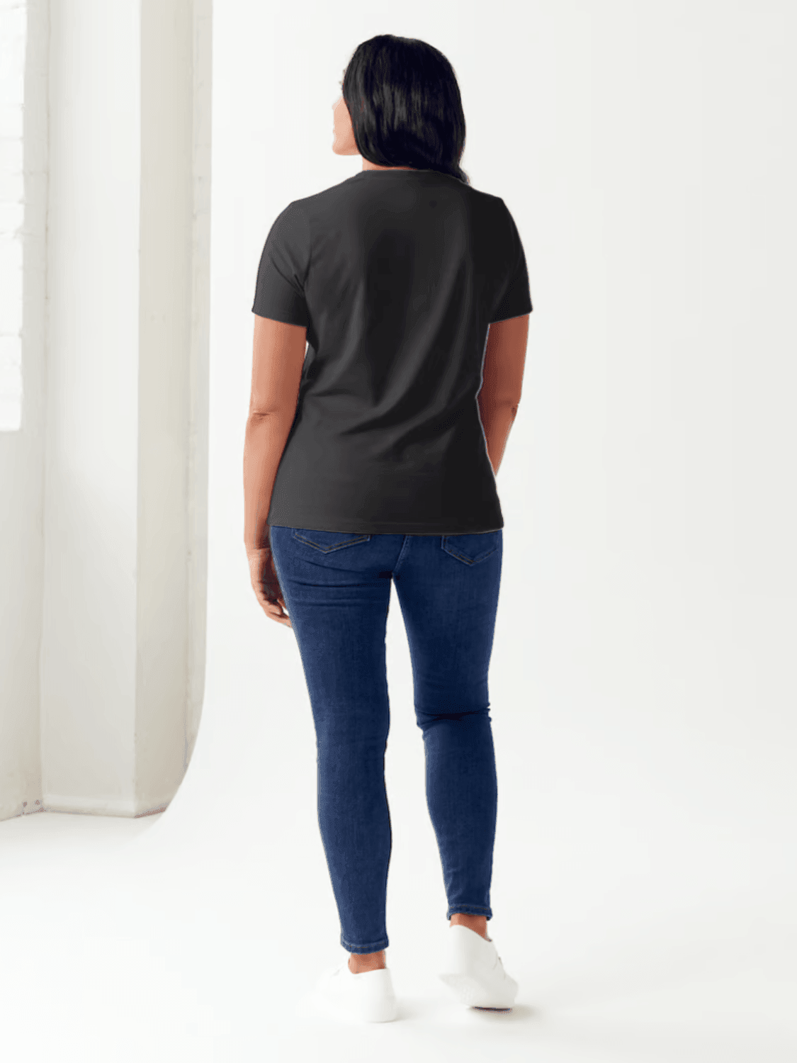 T-shirt tubulaire à manches courtes et col rond avec motif fantôme en taille réelle Simply Love