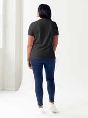 T-shirt tubulaire à manches courtes et col rond avec motif fantôme en taille réelle Simply Love