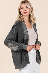 Cardigan ouvert sur le devant à patch contrasté Mittoshop délavé minéral 