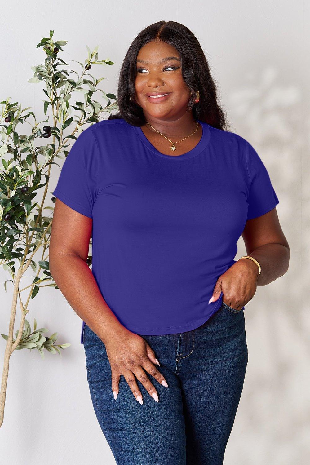 Basic Bae Full Size Round Neck Short Sleeve T - Shirt - Admiresty