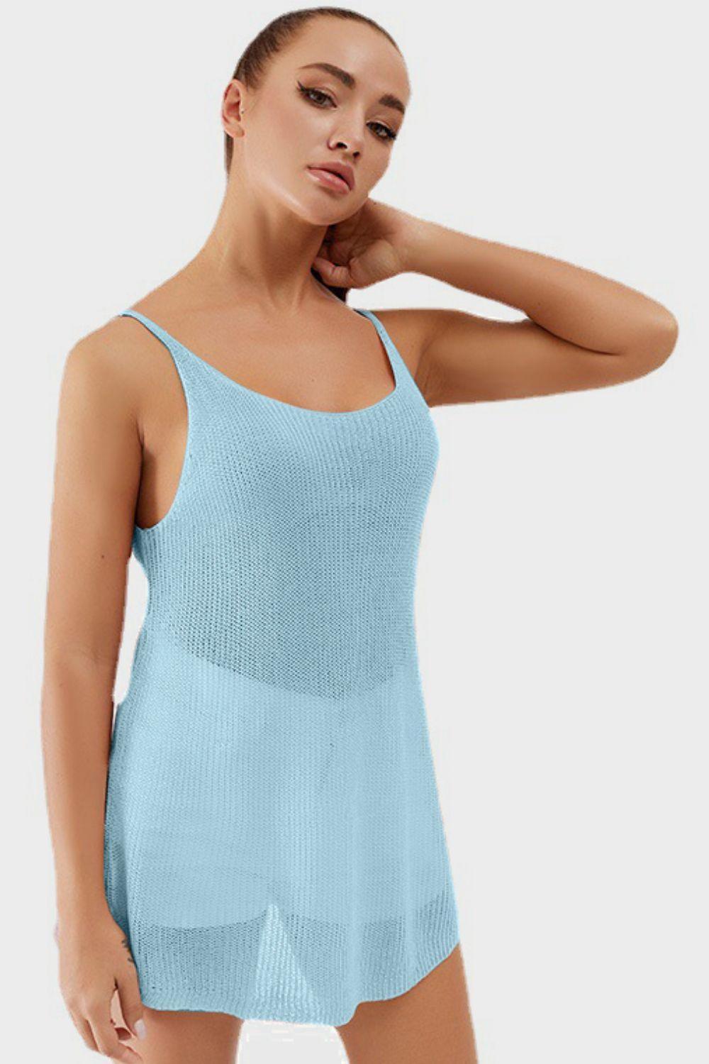 Camisole en tricot à bretelles spaghetti et col rond
