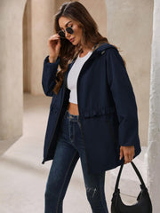 Coupe-vent à capuche et manches longues imperméable d'extérieur Ivy Lane