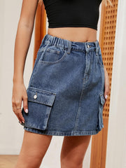 Jupe en jean taille haute
