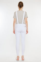 Salopette en jean skinny effet vieilli Kancan