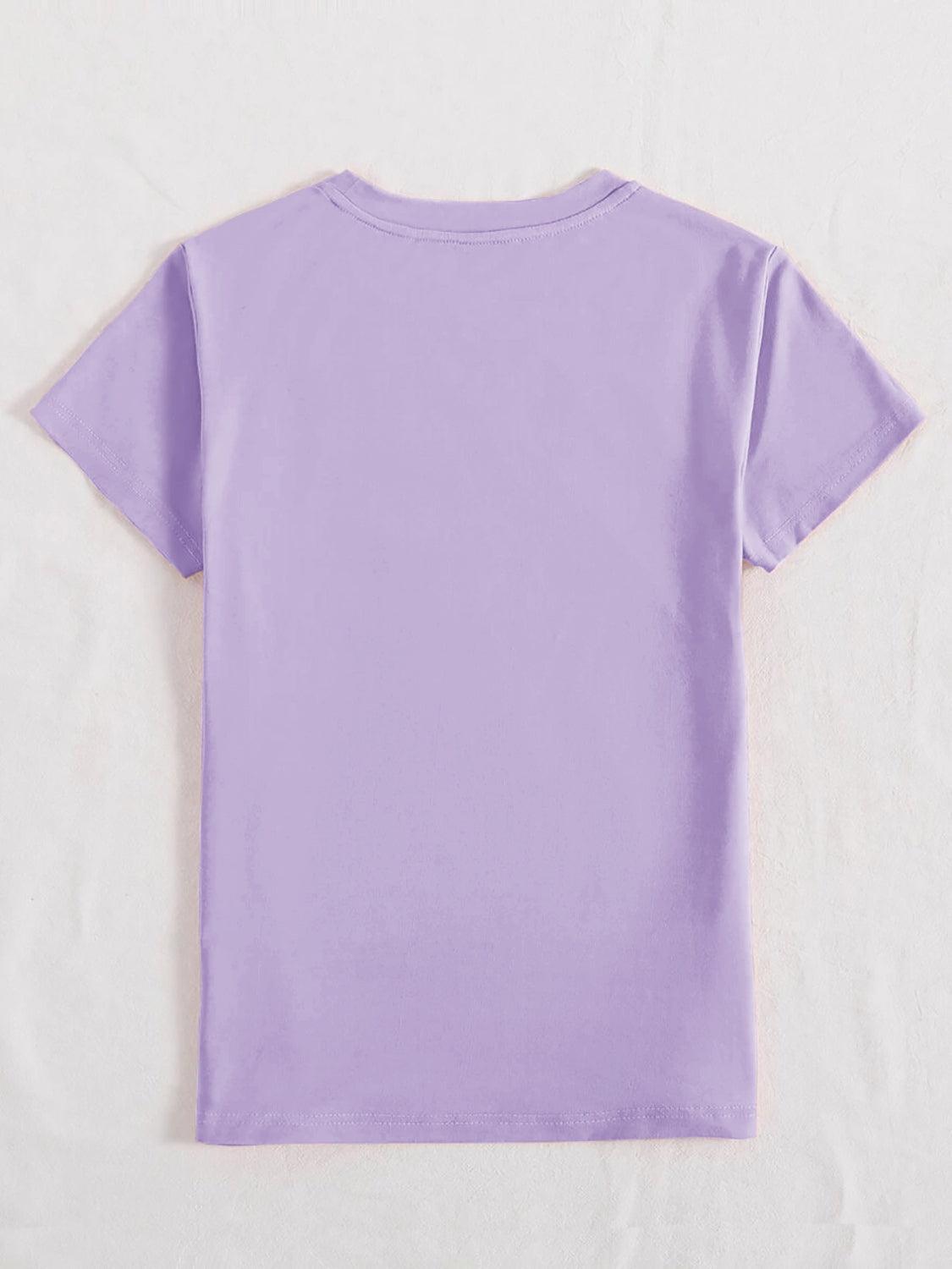 T-shirt graphique à manches courtes et col rond