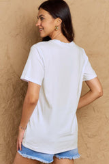 T-shirt en coton à imprimé chauve-souris et citrouille en taille réelle Simply Love