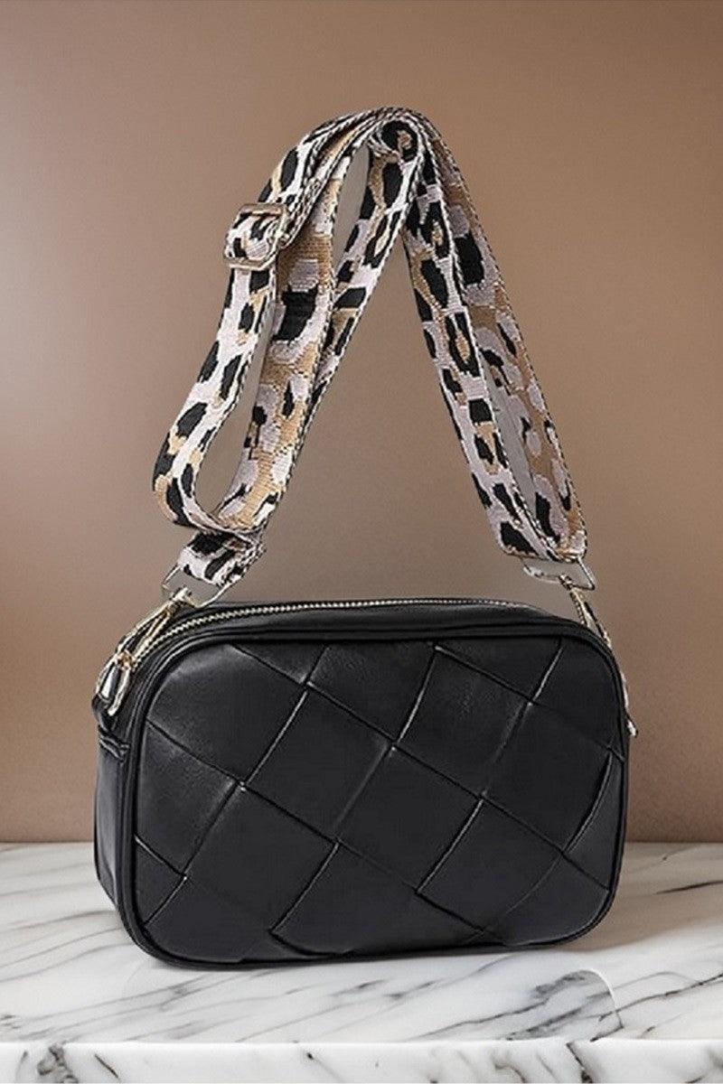 Sac à bandoulière tissé Zenana Cassette