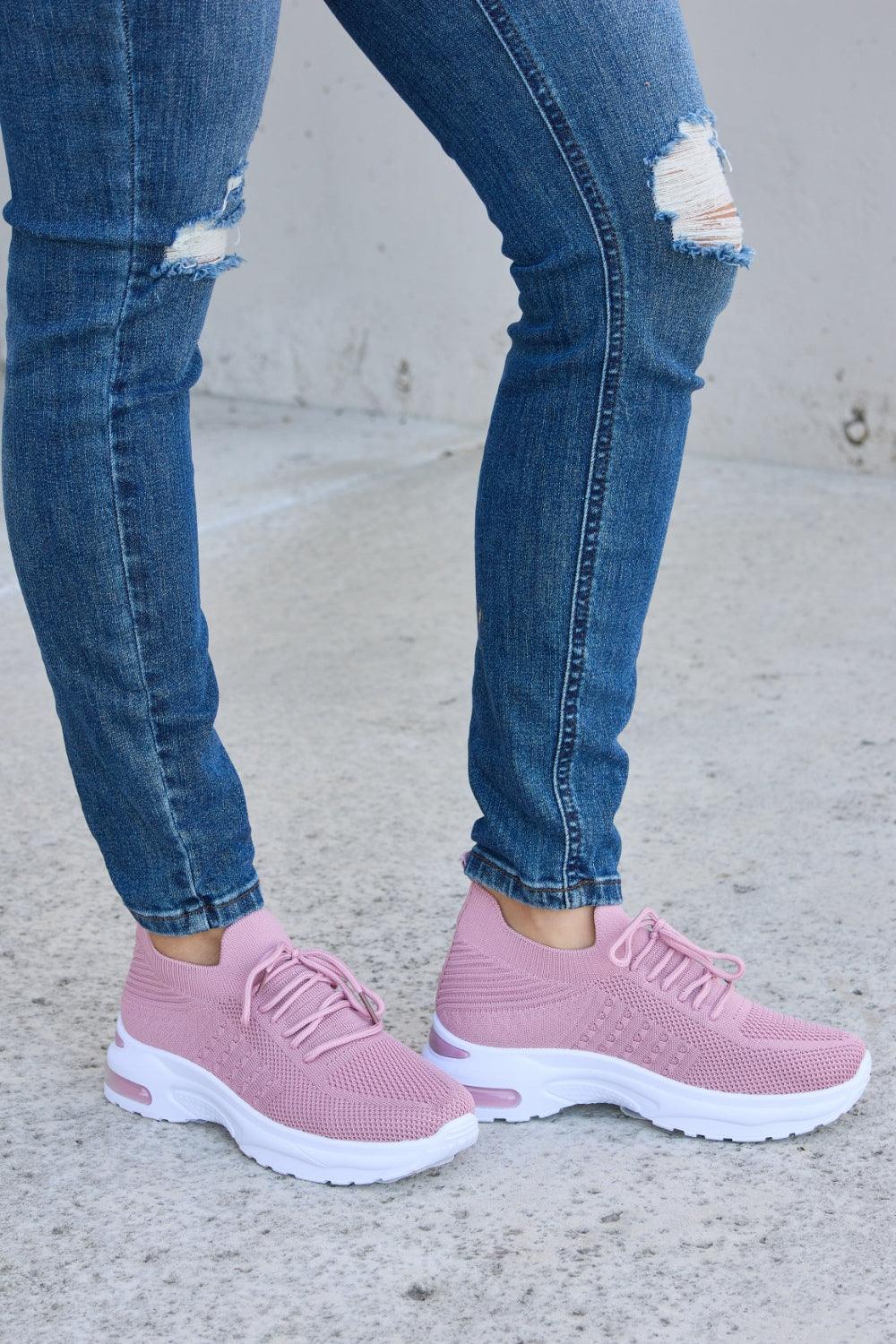 Chaussures de sport à lacets et bout rond en maille respirante Forever Link