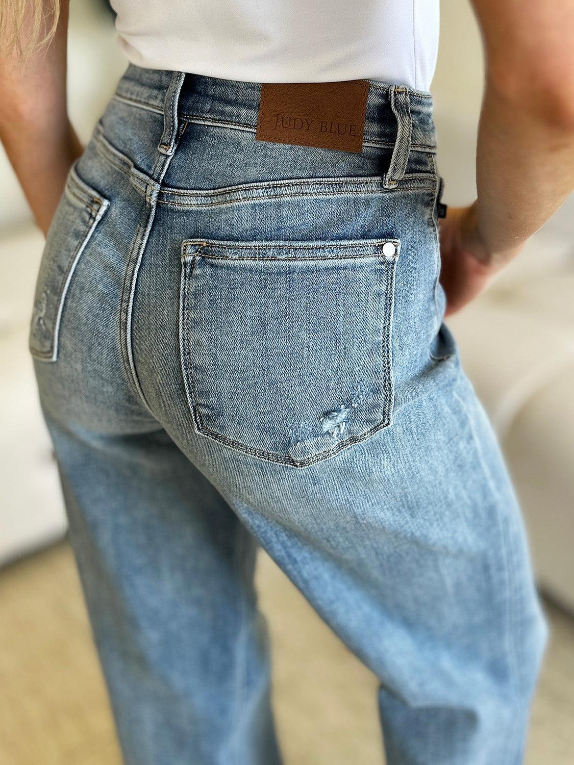 Jean droit taille haute bleu Judy