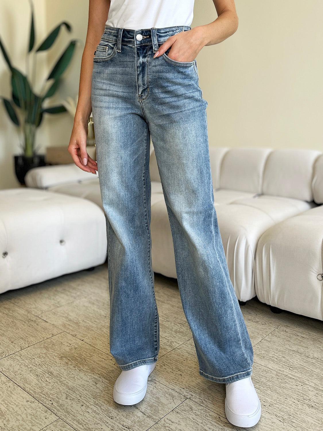 Jean droit taille haute bleu Judy