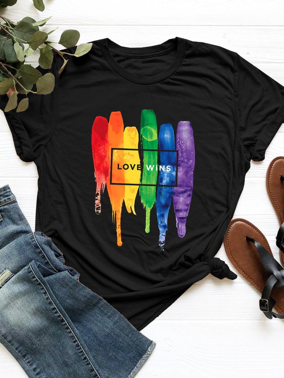 T-shirt graphique à manches courtes et col rond