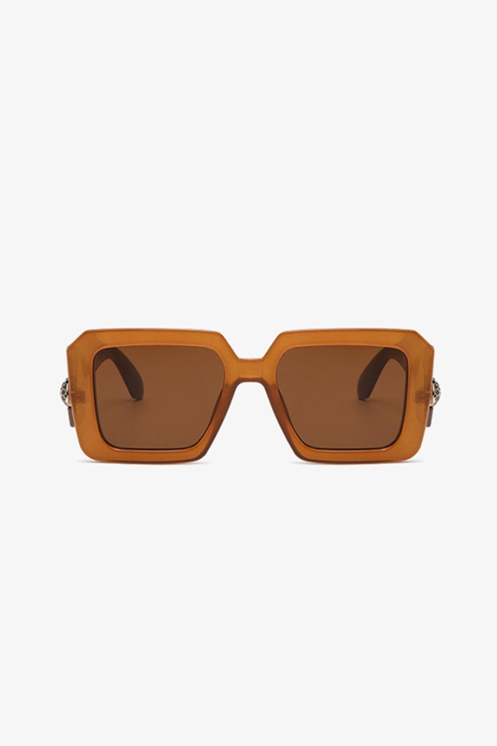 Lunettes de soleil carrées à monture en polycarbonate
