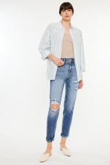 Jean mom taille haute Kancan effet vieilli